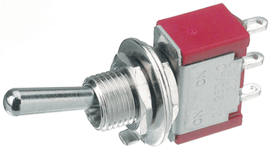 Miniature switch SPDT, on-off-on, 1 pole