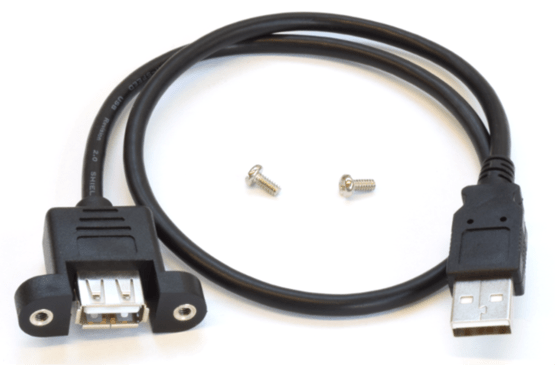 USB A-A extension cable, panel socket, 50 cm