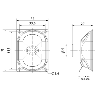 Lautsprecher SC 4.7 ND 4ohm 2W