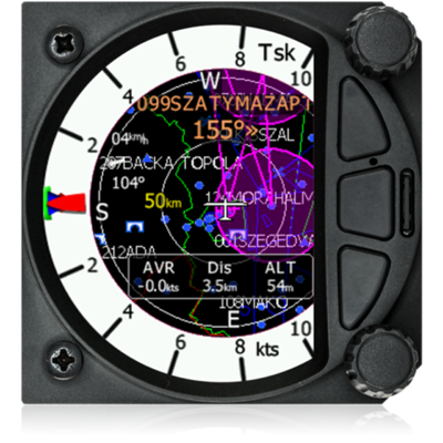 S80 standalone digital vario 80mm with navigation, map