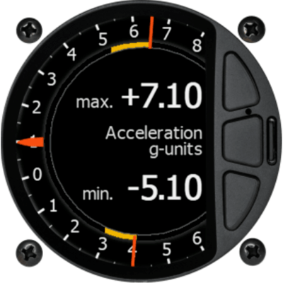 G-meter (with FlightRecorder) 80mm