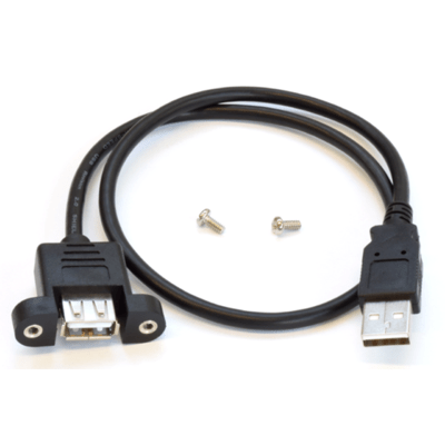 USB A-A extension cable, panel socket, 50 cm