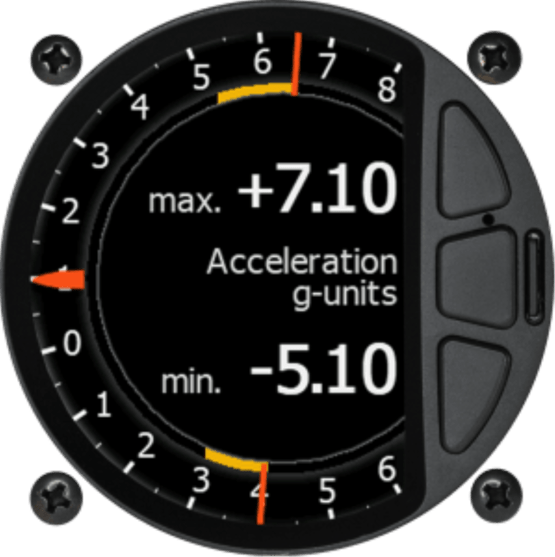 G-meter (with FlightRecorder) 80mm