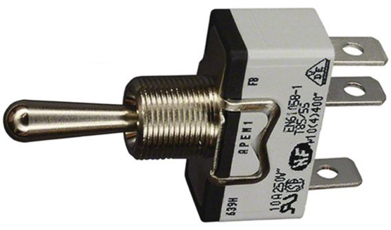Switch SPDT, on-off-on, 1 pole (faston)