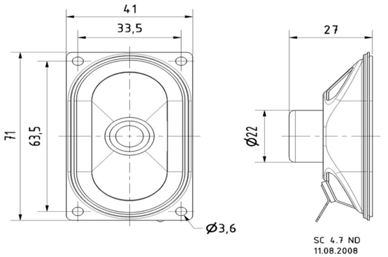 Lautsprecher SC 4.7 ND 4ohm 2W