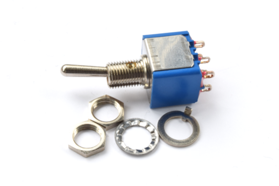 Miniature switch on-on-on 2 poles